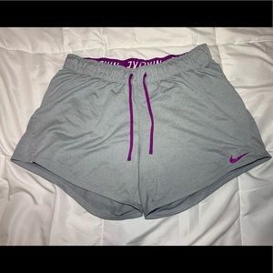 Nike shorts grey and purple